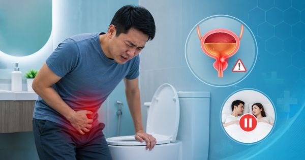 Bí tiểu hoặc tiểu rất khó cần tạm kiêng quan hệ