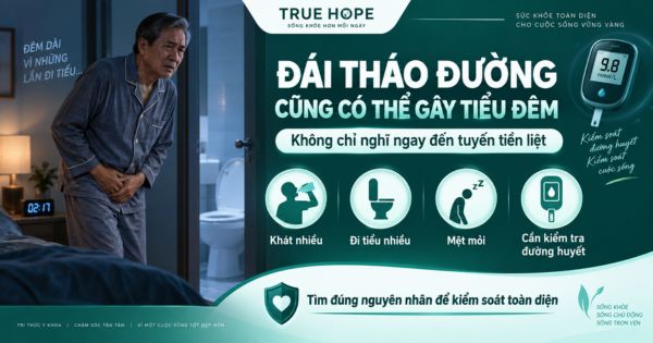 Đái tháo đường gây tiểu đêm ở đàn ông có tuổi