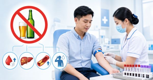 Tránh rượu bia trước khi xét nghiệm máu