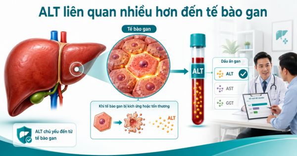 ALT liên quan nhiều hơn đến tế bào gan