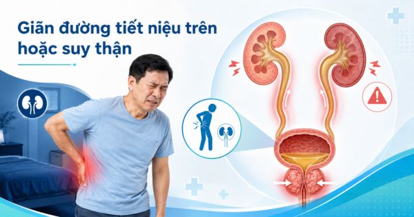 Tuyến tiền liệt to phải mổ do giãn đường tiết niệu trên hoặc suy thận