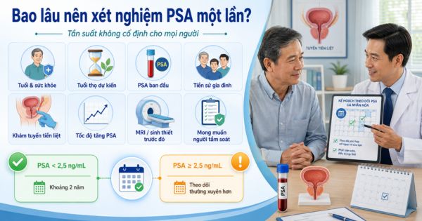 Bác sĩ tư vấn lịch xét nghiệm PSA phù hợp từng người