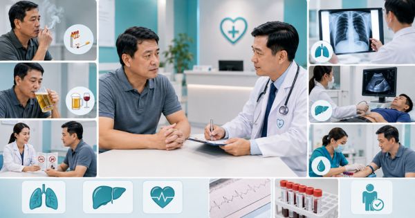 Người hút thuốc, sử dụng rượu bia khám sức khỏe tổng quát tại True Hope