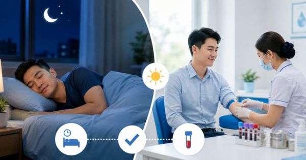 Ngủ đủ giấc trước khi xét nghiệm máu