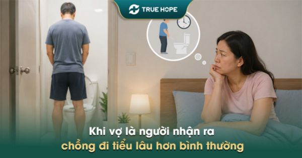 Khi vợ là người nhận ra chồng đi tiểu lâu hơn bình thường