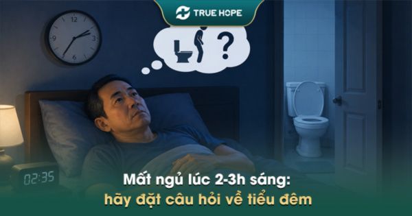 Mất ngủ lúc 2-3h sáng: hãy đặt câu hỏi về tiểu đêm