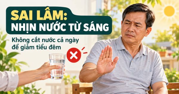 Sai lầm nhịn nước từ sáng để giảm tiểu đêm