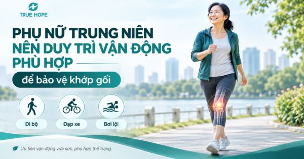 Phụ nữ trung niên nên duy trì vận động phù hợp để bảo vệ khớp gối