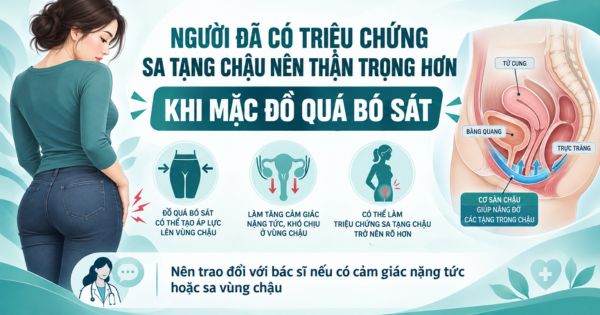 Người đã có triệu chứng sa tạng chậu nên thận trọng hơn khi mặc đồ quá bó sát