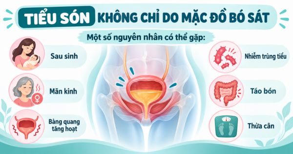 Các nguyên nhân có thể gây xuất hiện tiểu són không phải do mặc đồ bó sát