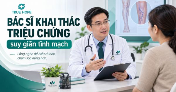Bác sĩ khai thác triệu chứng suy giãn tĩnh mạch