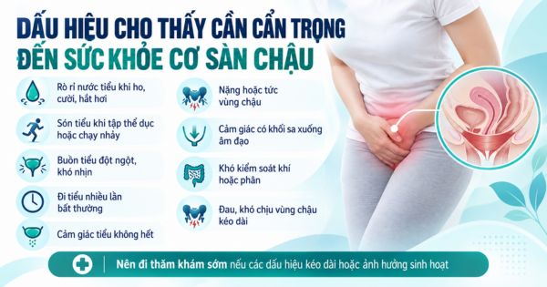 Dấu hiệu cho thấy cần cẩn trọng đến sức khỏe cơ sàn chậu