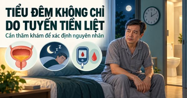 Sai lầm cho rằng tiểu đêm chắc chắn do tuyến tiền liệt