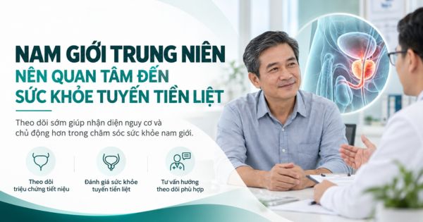 Nam giới trung niên nên quan tâm đến sức khỏe tuyến tiền liệt