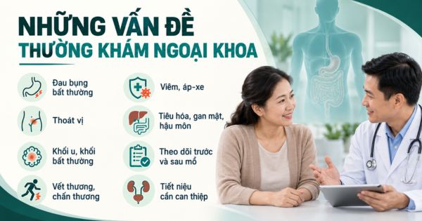 Những bệnh lý thường được đánh giá ngoại khoa