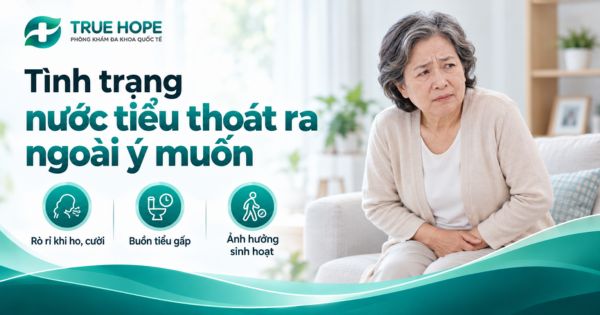 Tình trạng nước tiểu thoát ra ngoài ngoài ý muốn