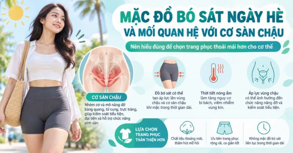Mặc đồ bó sát ngày hè và mối quan hệ với cơ sàn chậu