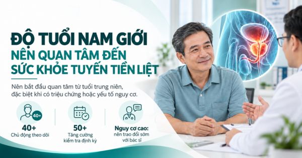 Độ tuổi nam giới nên quan tâm đến sức khỏe tuyến tiền liệt