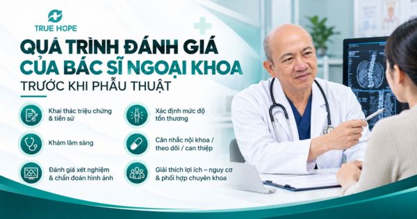 Quá trình đánh giá của bác sĩ ngoại khoa trước khi phẫu thuật