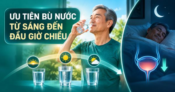Ưu tiên bù nước từ sáng đến đầu giờ chiều để giảm tiểu đêm