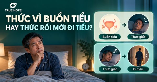 Tìm xem người bệnh thức vì buồn tiểu hay buồn tiểu sau khi đã thức