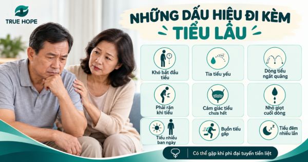 Các dấu hiệu đi kèm tiểu lâu biểu hiện của bệnh lý phì đại tuyến tiền liệt