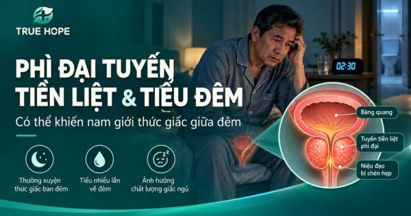 Phì đại tuyến tiền liệt ở nam giới có thể là nguyên nhân gây mất ngủ lúc 2-3h sáng