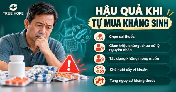 Các hậu quả khi tự mua kháng sinh