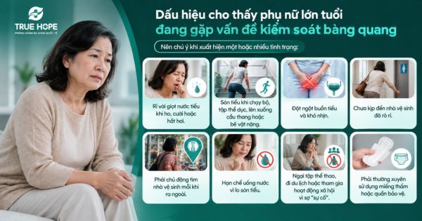 Dấu hiệu cho thấy phụ nữ lớn tuổi đang gặp vấn đề kiểm soát bàng quang