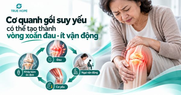 Cơ quan gối suy yếu có thể tạo thành vòng xoắn đau-ít vận động