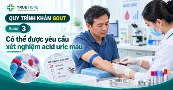 Quy trình khám gout - Có thể được yêu cầu xét nghiệm acid uric máu
