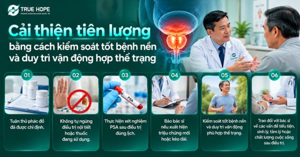 Cải thiện tiên lượng bằng cách kiểm soát tốt bệnh nền và duy trì vận động hợp thể trạng
