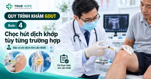 Quy trình khám gout - Chọc hút dịch khớp tùy từng trường hợp