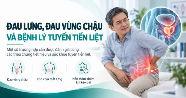 Mối quan hệ giữa đau lưng, đau vùng chậu với bệnh lý tuyến tiền liệt