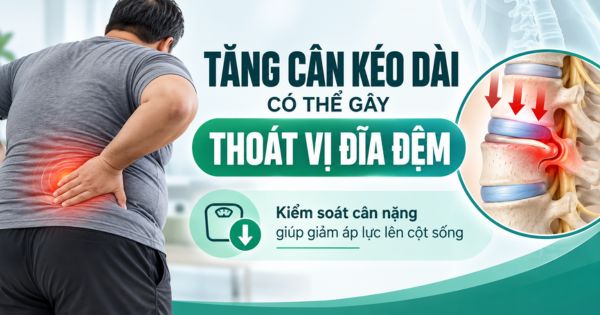 Để cân nặng tăng kéo dài có thể gây thoát vị đĩa đệm