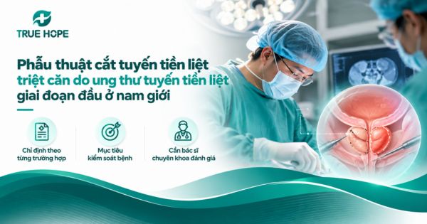 Phẫu thuật cắt tuyến tiền liệt triệt căn do ung thư tuyến tiền liệt giai đoạn đầu ở nam giới