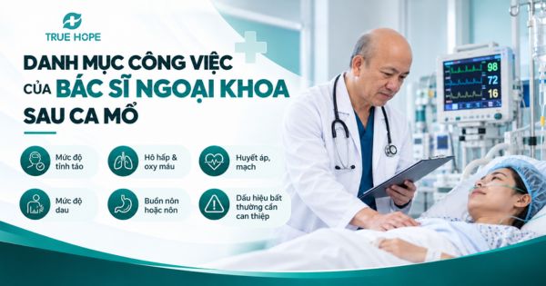 Danh mục công việc của bác sĩ ngoại khoa sau ca mổ