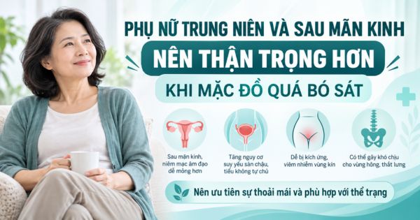 Phụ nữ trung niên và sau mãn kinh nên thận trọng hơn khi mặc đồ quá bó sát