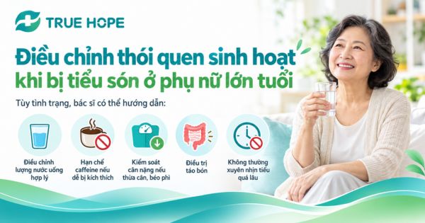 Điều chỉnh thói quen sinh hoạt khi bị tiểu són ở phụ nữ lớn tuổi