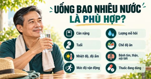 Các yếu tố để cân nhắc uống nước cho phù hợp với cơ thể