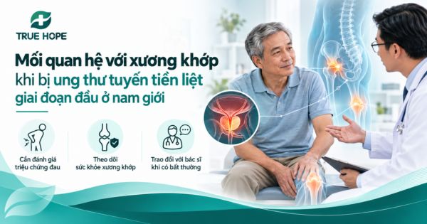 Mối quan hệ với xương khớp khi bị ung thư tuyến tiền liệt giai đoạn đầu ở nam giới