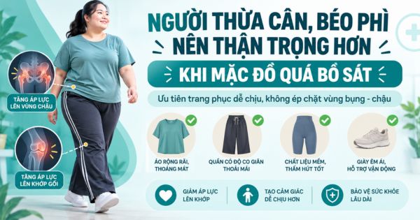 Người thừa cân, béo phì nên thận trọng hơn khi mặc đồ quá bó sát
